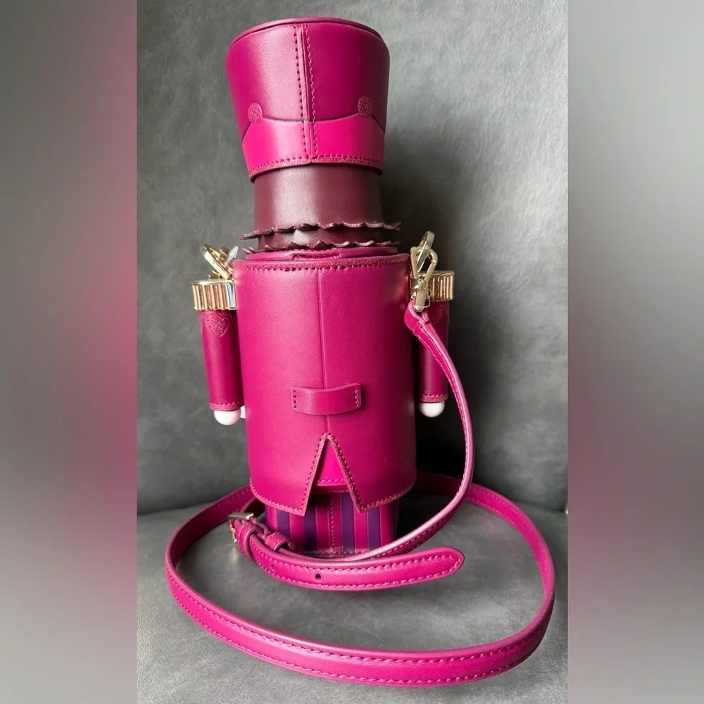 Kate Spade Oh What Fun 3D Nutcracker Crossbody Bag Novelty Christmas Fuchsia NWT